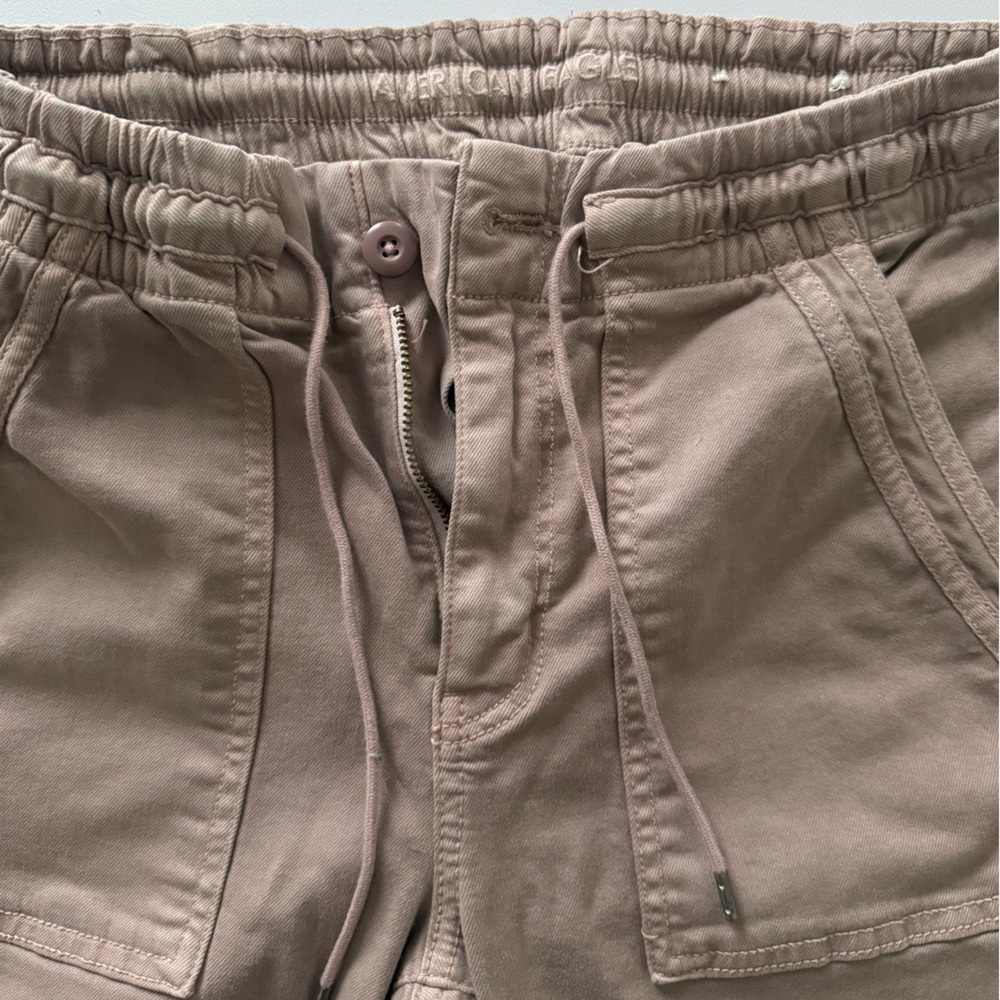 American Eagle Outfitters Stretch Light Pink Cargo Pants